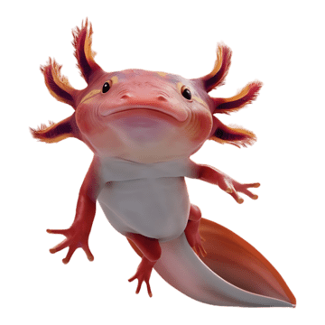 Axolotl, transparent animal profile image