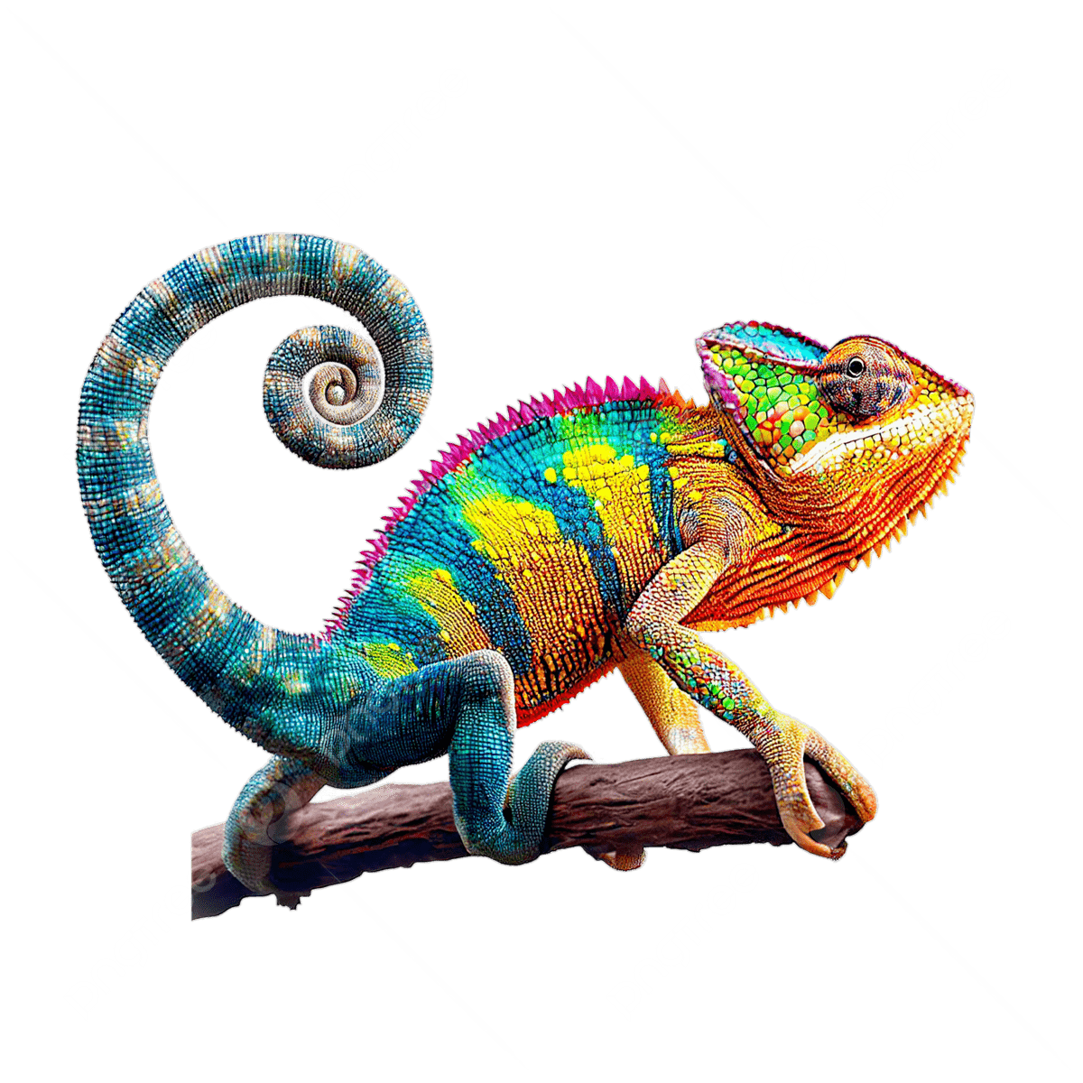 Chameleon, transparent animal profile image