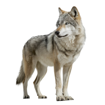 Gray Wolf, transparent animal profile image