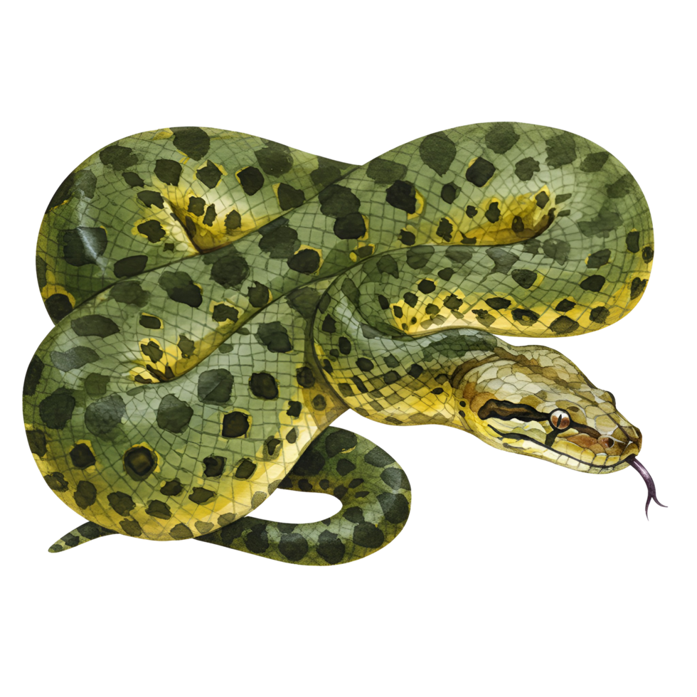 Green Anaconda, transparent animal profile image