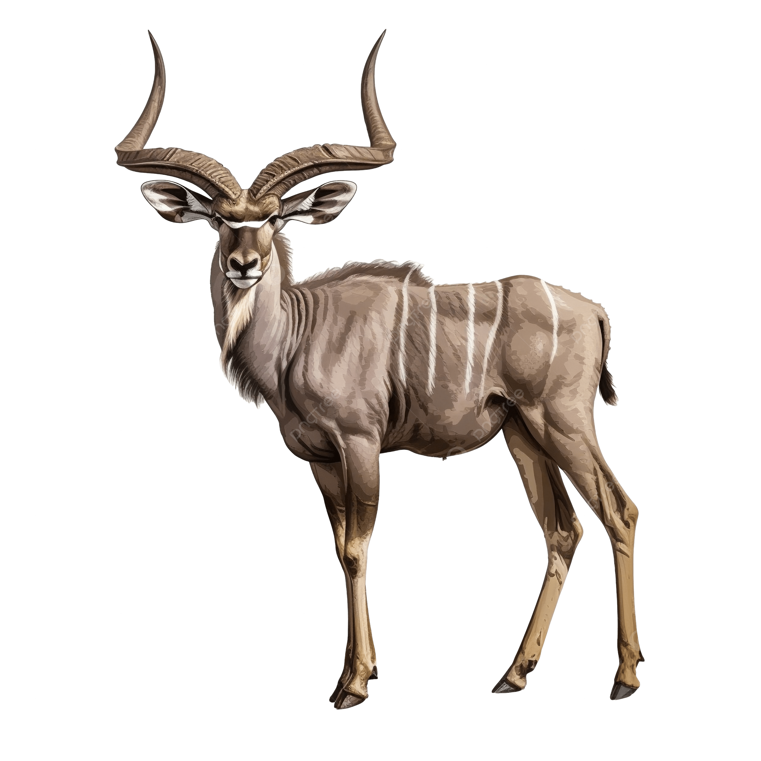 Kudu, transparent animal profile image
