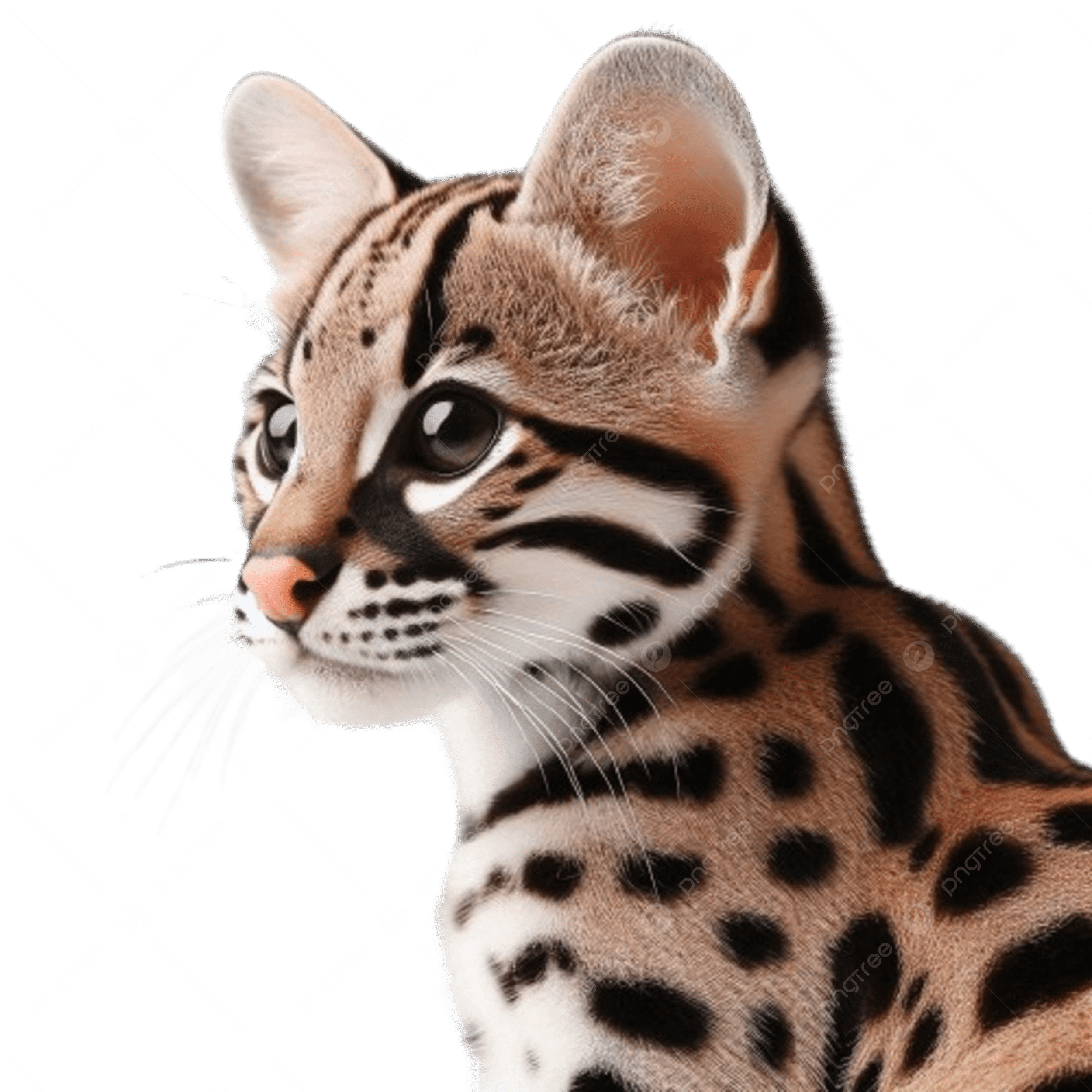 Ocelot, transparent animal profile image
