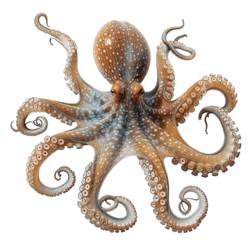 Octopus, transparent animal profile image