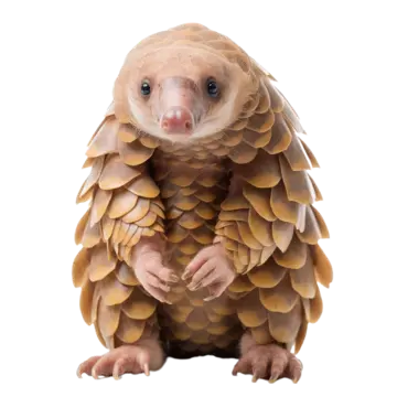 Pangolin, transparent animal profile image
