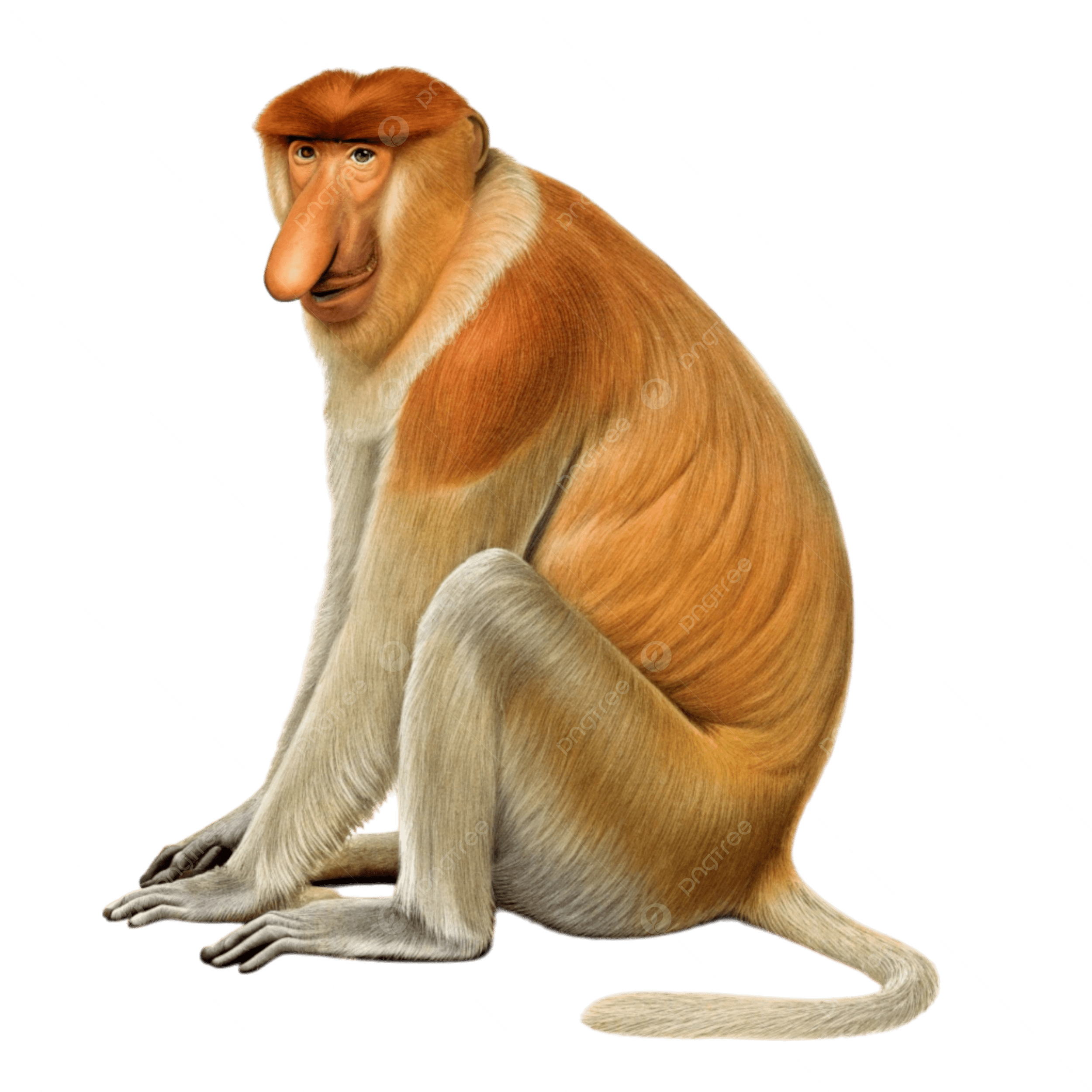 Proboscis Monkey, transparent animal profile image