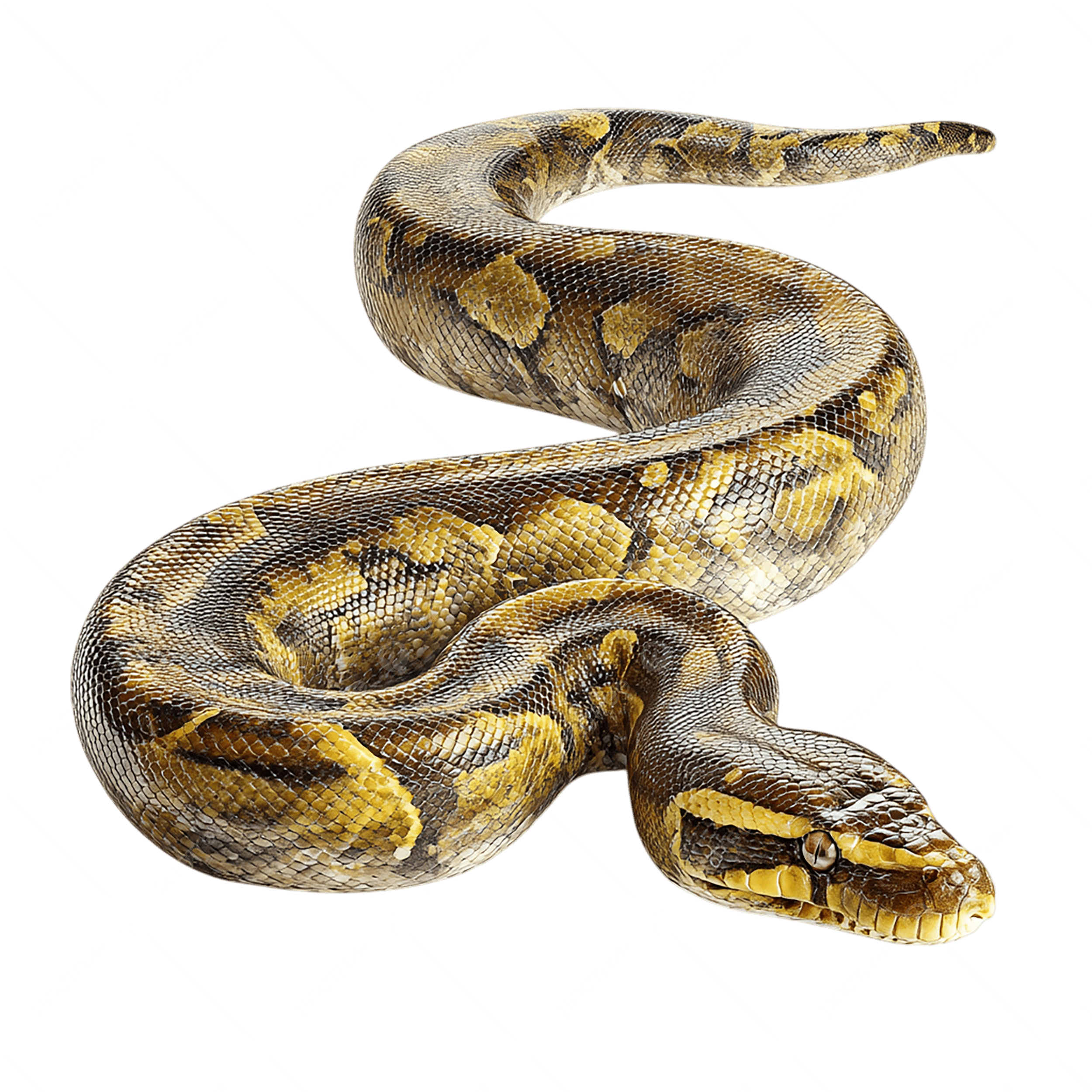 Reticulated Python, transparent animal profile image