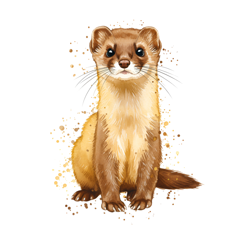 Stoat, transparent animal profile image