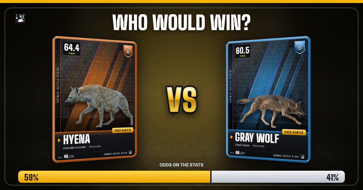 Hyena vs Gray Wolf: Who Would Win? | Animal Battle Stats
